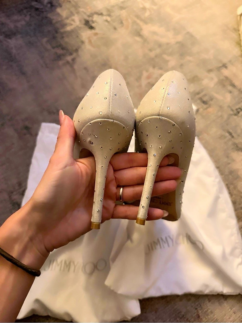 Jimmy Choo Crystal Embellished Heels EU 35 - Picture 9 of 16